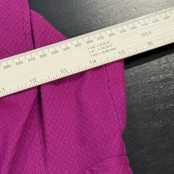 Nanette Lepore Purple Textured Sleeveless Pinafore Dress Pockets Womens 2 - Picture 13 of 15